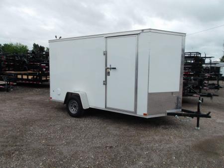 New 2026 Covered Wagon Trailers 6x12 Cargo / Enclosed Trailer / Extra Wide Ramp / 6'6" Interior / .080 White Poly Core Skin / (4) D-Rings