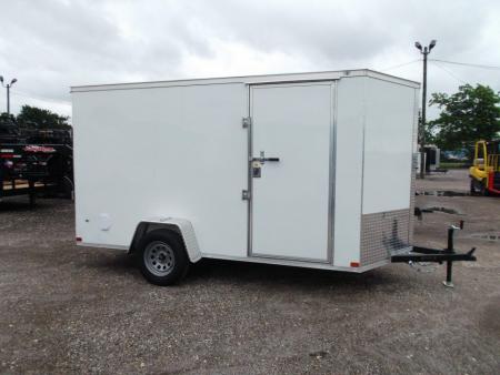 New 2026 Covered Wagon Trailers 6x12 Cargo / Enclosed Trailer / Extra Wide Ramp / 6'6" Interior / .080 White Poly Core Skin / (4) D-Rings