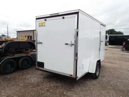 New 2026 Covered Wagon Trailers 6x12 Cargo / Enclosed Trailer / Extra Wide Ramp / 6'6" Interior / .080 White Poly Core Skin / (4) D-Rings