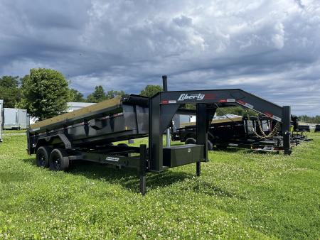 New 2026 Liberty 83X16 LIBERTY 14K TELESCOPIC GOOSENECK w/ Hydraulic Jacks Dump Trailer Dump Trailer