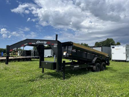 New 2026 Liberty 83X16 LIBERTY 14K TELESCOPIC GOOSENECK w/ Hydraulic Jacks Dump Trailer Dump Trailer