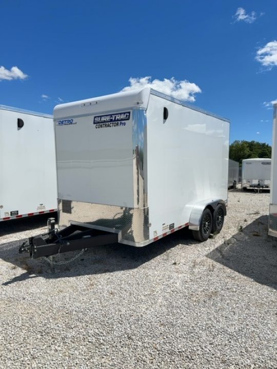 New 2026 Sure-Trac 7X14 14K CONTRACTOR PRO BULLNOSE Cargo / Enclosed Trailer