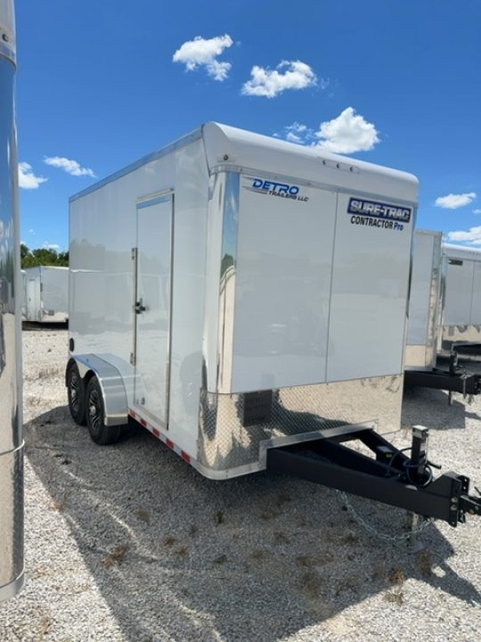 New 2026 Sure-Trac 7X14 14K CONTRACTOR PRO BULLNOSE Cargo / Enclosed Trailer