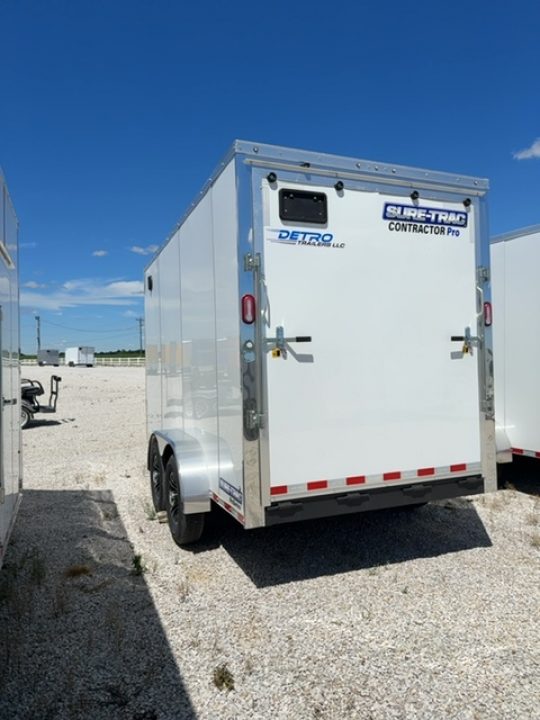 New 2026 Sure-Trac 7X14 14K CONTRACTOR PRO BULLNOSE Cargo / Enclosed Trailer