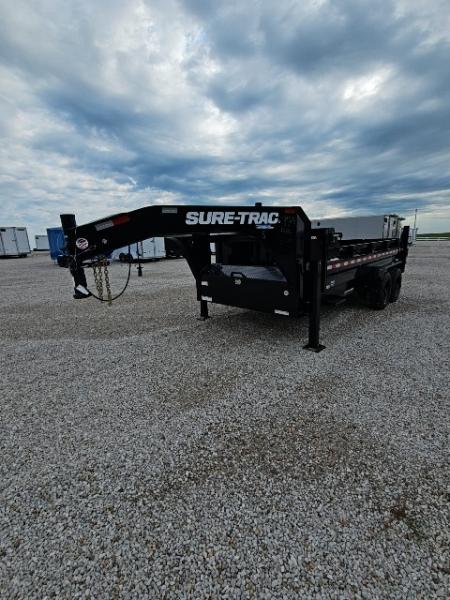 New 2026 Sure-Trac 7X16 PRO SERIES TELESCOPIC 22K GOOSENECK Dump Trailer