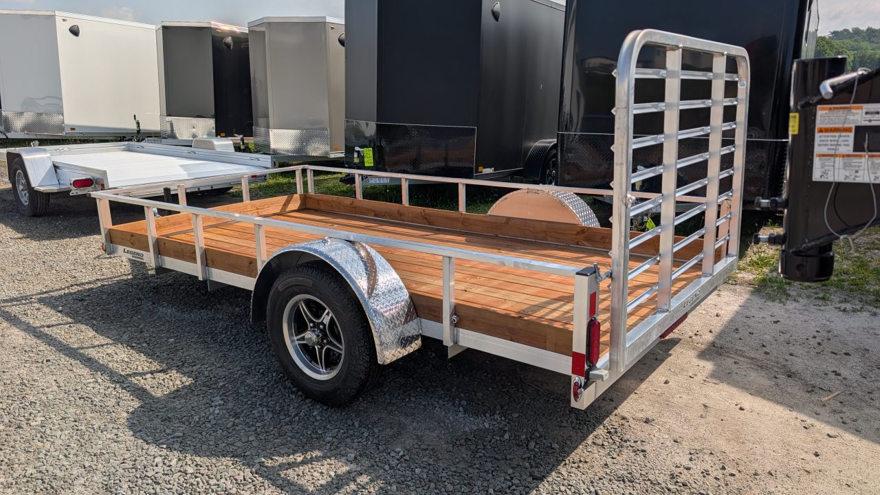 New 2027 Legend 6x12 Open Aluminum Low Wood Side Trailer