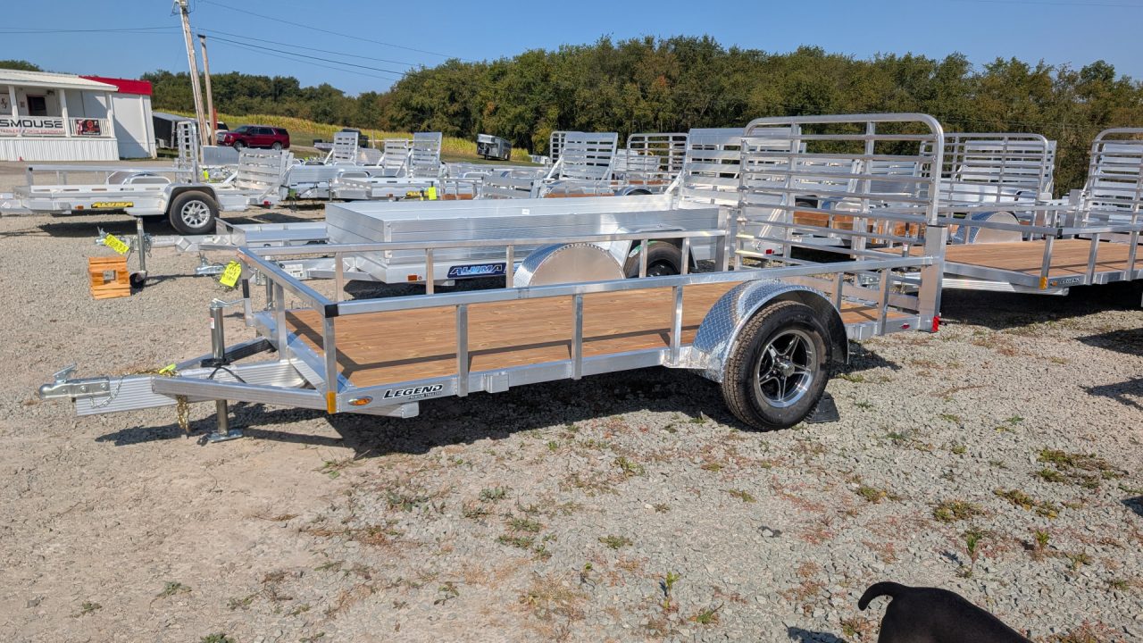 New 2027 Legend 6x12 Open Deluxe Aluminum Utility Trailer