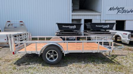 New 2027 Legend 6x12 Open Deluxe Aluminum Utility Trailer w/ Bi-Fold Gate