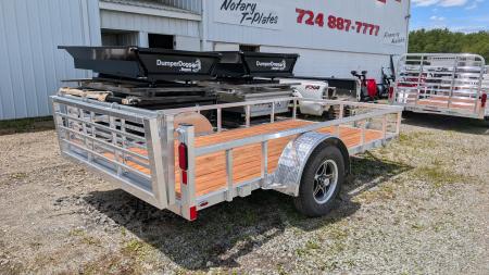 New 2027 Legend 6x12 Open Deluxe Aluminum Utility Trailer w/ Bi-Fold Gate