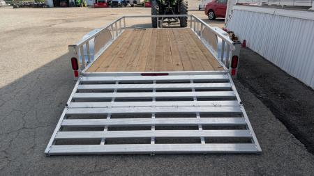 New 2027 Legend 7x14 Open Deluxe Aluminum Tandem Axle Utility Trailer w/ Bi-Fold Gate