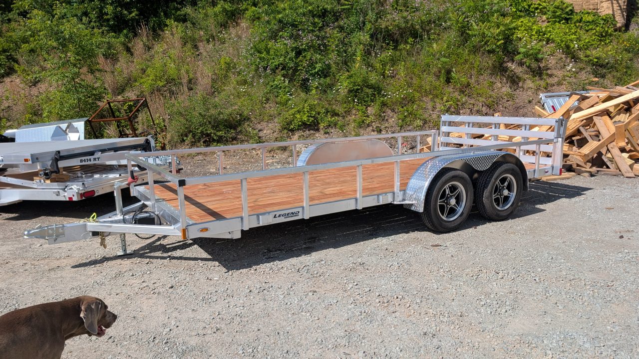 New 2027 Legend 7x16 Open Deluxe Utility Trailer w/ Bi-Fold Gate