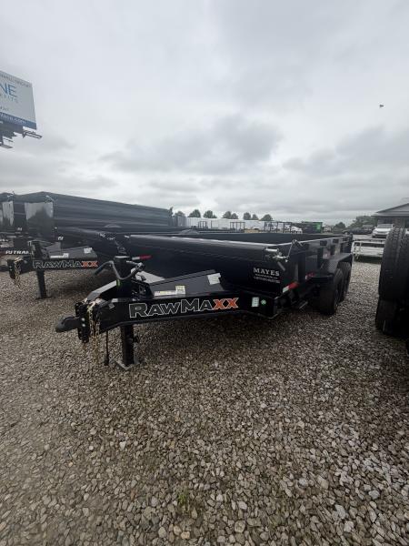 New 2026 RAWMAXX LPX14BP16K Dump Trailer 83X14 TA 22  SIDES (GVW:16000) JET BLACK