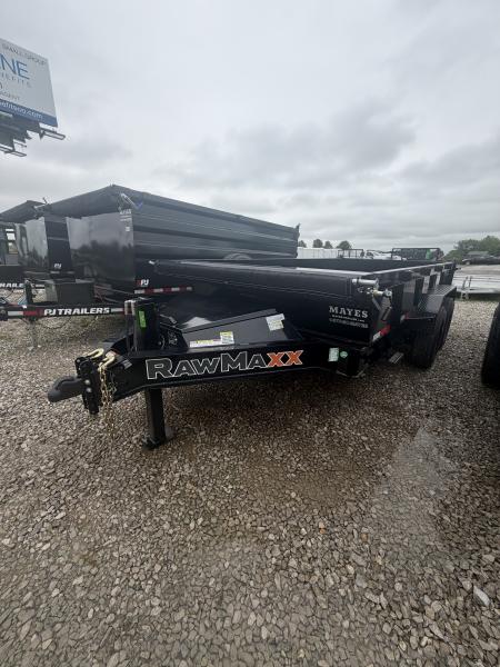 New 2026 RAWMAXX LPX14BP16K Dump Trailer 83X14 TA 22  SIDES (GVW:16000) JET BLACK