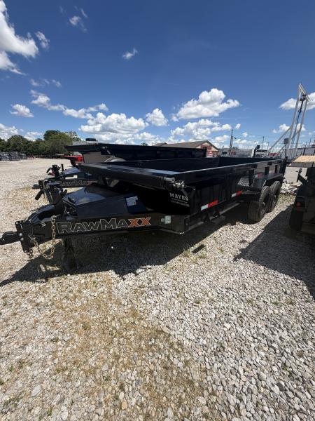 New 2026 RawMaxx LPX16BP16K Dump Trailer 83X16 TA 22  SIDES (GVW:16000) JET BLACK