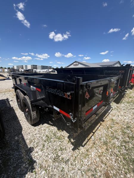 New 2026 RawMaxx LPX16BP16K Dump Trailer 83X16 TA 22" SIDES (GVW:16000) JET BLACK