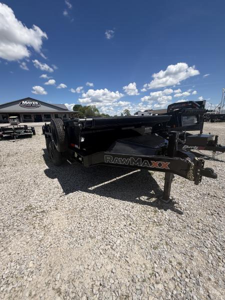 New 2026 RAWMAXX LPX14BP14K Dump Trailer 83X14 TA 22" SIDES (GVW:14000) JET BLACK