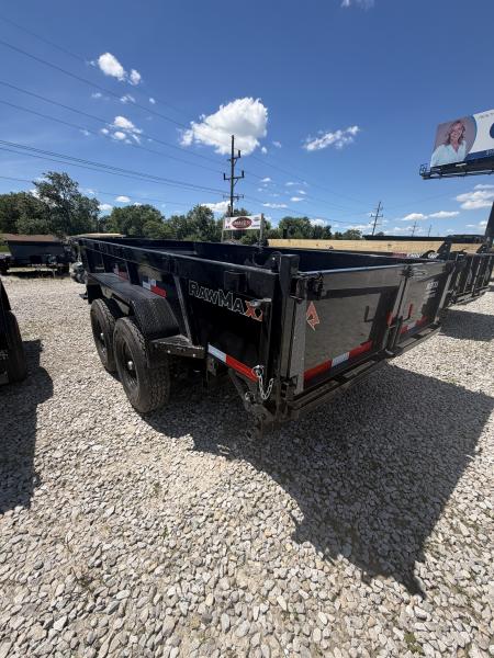 New 2026 RAWMAXX LPX14BP14K Dump Trailer 83X14 TA 22" SIDES (GVW:14000) JET BLACK