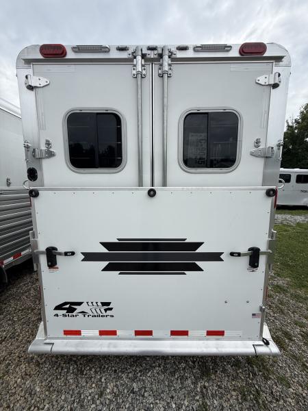New 2027 4-Star Trailers 4 Horse Slant Cowboy Tack Gooseneck Horse Trailer
