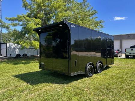 New 2026 Luxe 8.5X18 Race Trailer-Finished Interior-5200LB Torsion Axle - Dovetail- Blackout