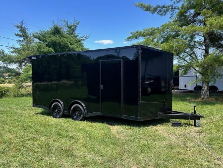 New 2026 Luxe 8.5X18 Race Trailer-Finished Interior-5200LB Torsion Axle - Dovetail- Blackout