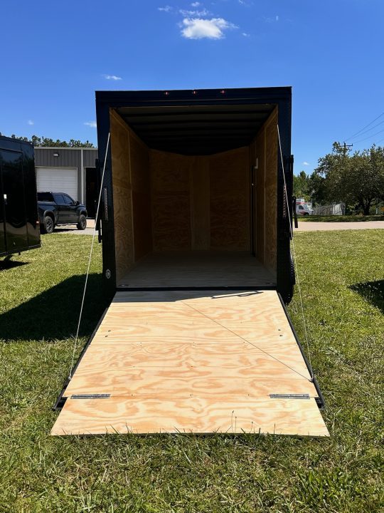 New 2026 Luxe 7X14 Enclosed Trailer-3500LB Tandem Axle-Black Poly-Blackout
