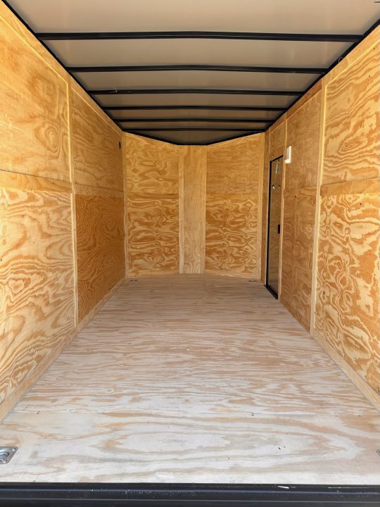 New 2026 Luxe 7X14 Enclosed Trailer-3500LB Tandem Axle-Black Poly-Blackout