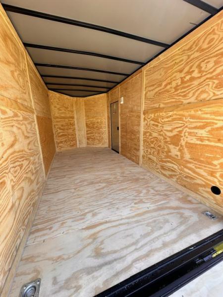 New 2026 Luxe 7X14 Enclosed Trailer-3500LB Tandem Axle-Black Poly-Blackout
