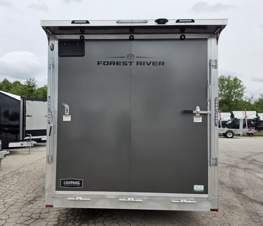 New 7.5 X 20 CARGO ENCLOSED REAR RAMP DOOR ALL ALUMINUM LIGHTNING 2027