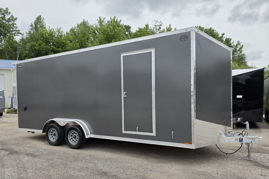 New 7.5 X 20 CARGO ENCLOSED REAR RAMP DOOR ALL ALUMINUM LIGHTNING 2027