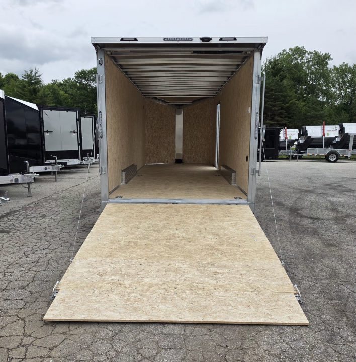 New 7.5 X 20 CARGO ENCLOSED REAR RAMP DOOR ALL ALUMINUM LIGHTNING 2027