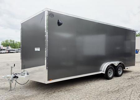 New 7.5 X 20 CARGO ENCLOSED REAR RAMP DOOR ALL ALUMINUM LIGHTNING 2027