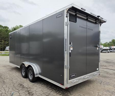 New 7.5 X 20 CARGO ENCLOSED REAR RAMP DOOR ALL ALUMINUM LIGHTNING 2027