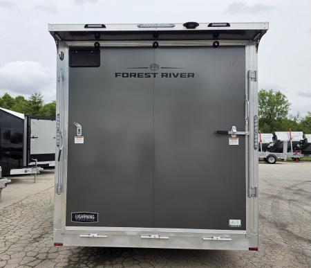 New 7.5 X 20 CARGO ENCLOSED REAR RAMP DOOR ALL ALUMINUM LIGHTNING 2027