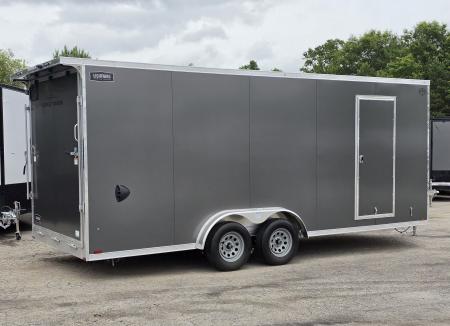 New 7.5 X 20 CARGO ENCLOSED REAR RAMP DOOR ALL ALUMINUM LIGHTNING 2027