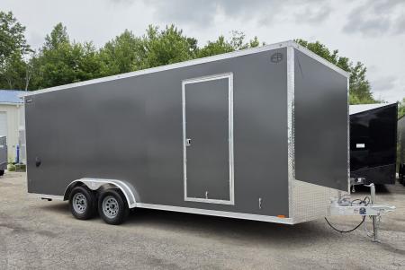 New 7.5 X 20 CARGO ENCLOSED REAR RAMP DOOR ALL ALUMINUM LIGHTNING 2027