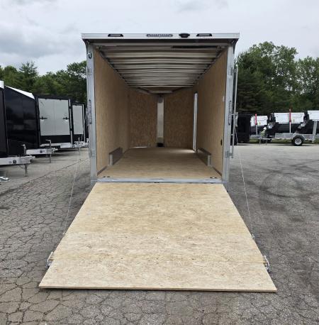 New 7.5 X 20 CARGO ENCLOSED REAR RAMP DOOR ALL ALUMINUM LIGHTNING 2027