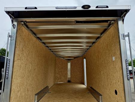 New 7.5 X 20 CARGO ENCLOSED REAR RAMP DOOR ALL ALUMINUM LIGHTNING 2027