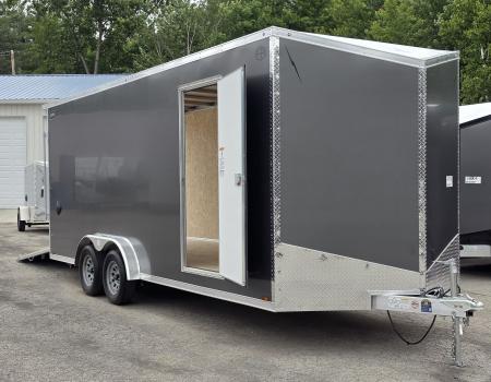 New 7.5 X 20 CARGO ENCLOSED REAR RAMP DOOR ALL ALUMINUM LIGHTNING 2027