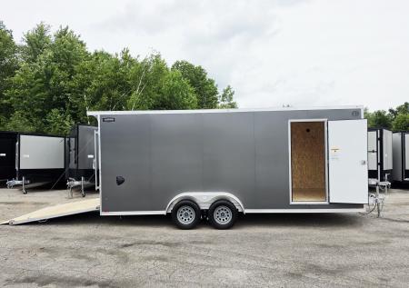 New 7.5 X 20 CARGO ENCLOSED REAR RAMP DOOR ALL ALUMINUM LIGHTNING 2027