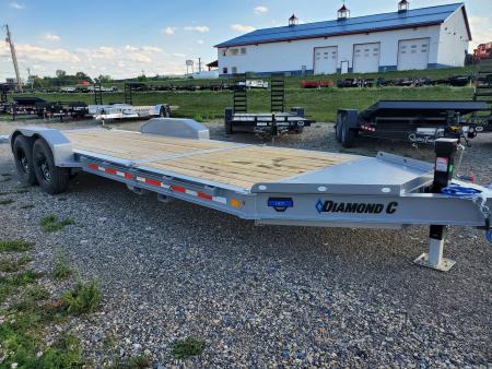 New 2026 Diamond C Trailers HDT207 Equipment Split Tilt Trailer / 15,500 GVWR / 82"x22'