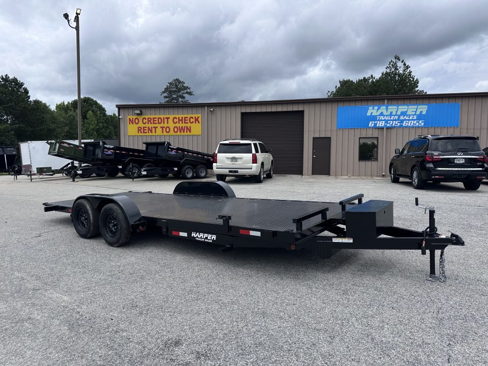 New 2026 7x20 7K HYDRAULIC TILT STEEL FLOOR CAR HAULER WITH DROP AXLES