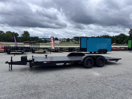 New 2026 7x20 7K HYDRAULIC TILT STEEL FLOOR CAR HAULER WITH DROP AXLES