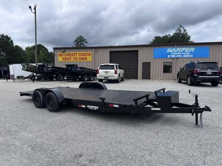 New 2026 7x20 7K HYDRAULIC TILT STEEL FLOOR CAR HAULER WITH DROP AXLES