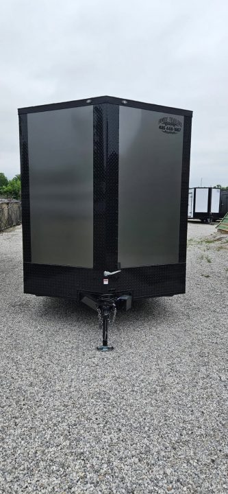 New 2026 Family Trailer 7x16 Tandem Axle Cargo / Enclosed Trailer-Screwless Exterior-Blackout Pkg-Rear Spoiler-HD Axles