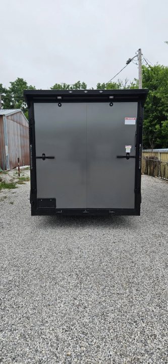 New 2026 Family Trailer 7x16 Tandem Axle Cargo / Enclosed Trailer-Screwless Exterior-Blackout Pkg-Rear Spoiler-HD Axles