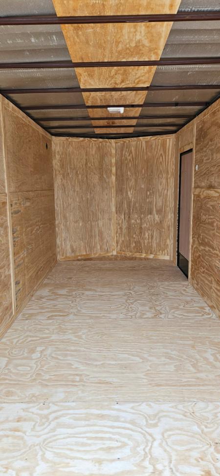 New 2026 Family Trailer 7x16 Tandem Axle Cargo / Enclosed Trailer-Screwless Exterior-Blackout Pkg-Rear Spoiler-HD Axles