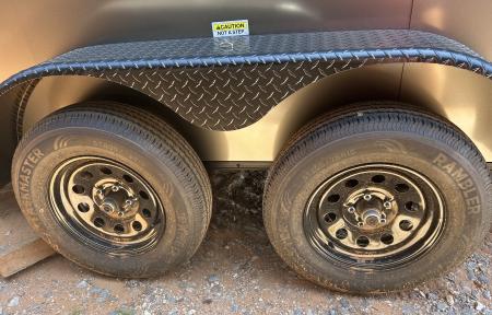 New 2026 Family Trailer 7x16 Tandem Axle Cargo / Enclosed Trailer-Screwless Exterior-Blackout Pkg-Rear Spoiler-HD Axles