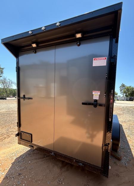 New 2026 Family Trailer 7x16 Tandem Axle Cargo / Enclosed Trailer-Screwless Exterior-Blackout Pkg-Rear Spoiler-HD Axles