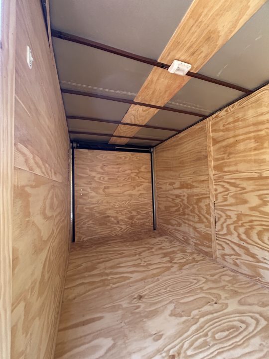 New 2026 Family Trailer 7x14 Tandem Axle Cargo / Enclosed Trailer-Screwless Exterior-Blackout Pkg-Rear Spoiler-HD Axles