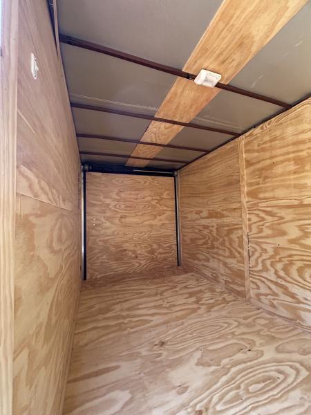 New 2026 Family Trailer 7x14 Tandem Axle Cargo / Enclosed Trailer-Screwless Exterior-Blackout Pkg-Rear Spoiler-HD Axles